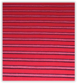 Bündchen rot mit streifen