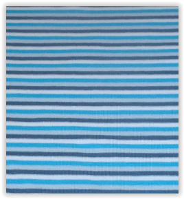 Bündchen blau/grau streifen