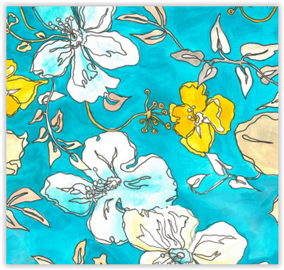 Baumwoll Jersey Druck Flowers by Jeanny K.