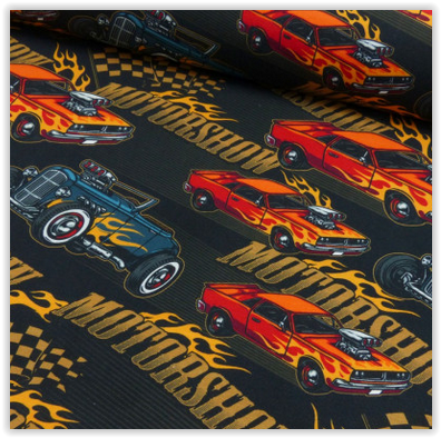 Baumwoll Jersey Druck Motorshow