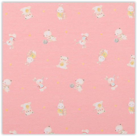 Baumwoll-Jersey Stoff Digitaldruck Tiere rosa