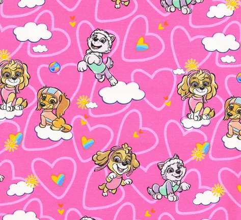 Baumwoll-Jersey Stoff Paw Patrol pink