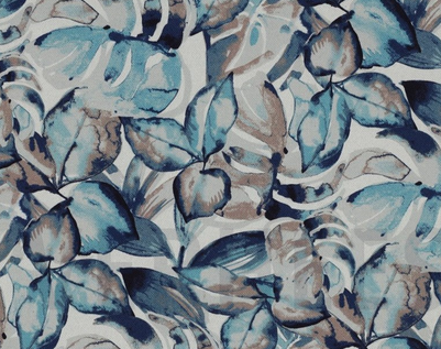 CANVAS DIGITAL LEAVES - BLUE