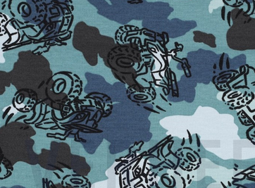 FRENCH TERRY CAMO TRUCKS - BLUE