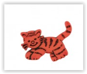 GETIGERTE KATZE BUTZNKNOP 25mm