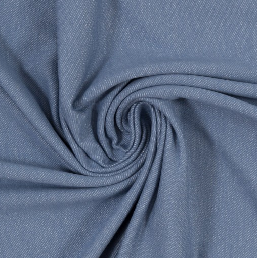 Austin, Jersey Baumwolle meliert rauchblau