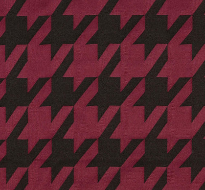 Jacquard-Jersey Stoff Hahnentritt bordeaux
