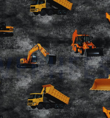 JERSEY DIGITAL CONSTRUCTION VEHICLES - BLACK