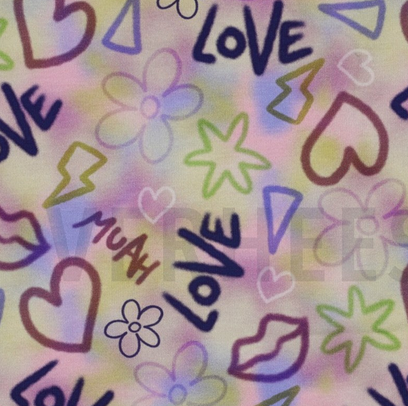 JERSEY DIGITAL GIRLY GRAFFITI - LIGHT PINK