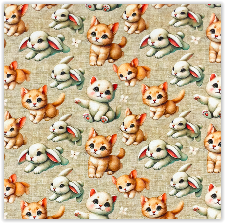 Jersey Digital Printed Furry Friends