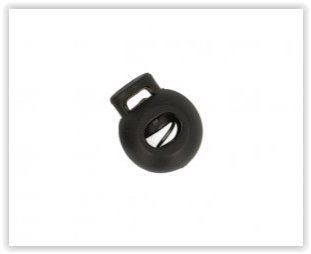 KORDELSTOPPER `KUGEL` schwarz 1stk