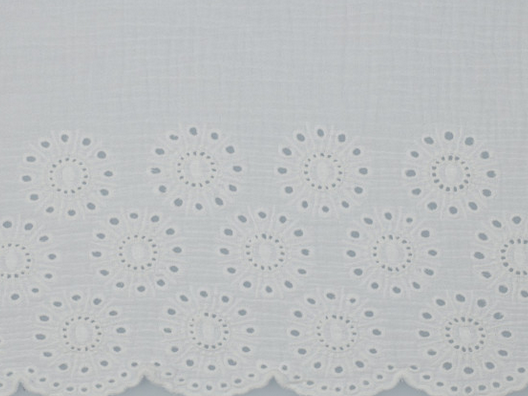 Musselin Double Gauze Bordüre