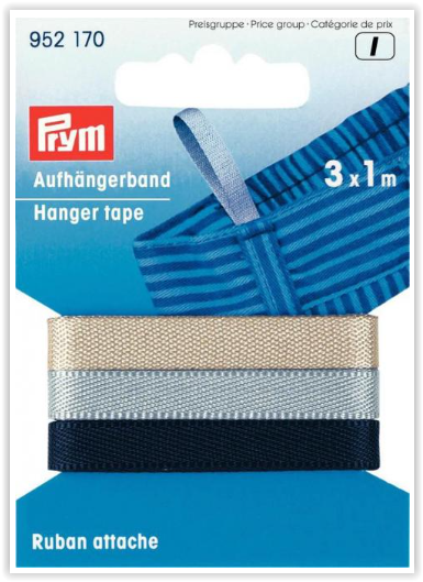 Prym Aufhängerband beige/grau/schwarz