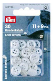 Prym Hemdenknöpfe KST 11 + 9 mm perlmutt