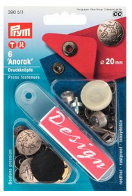 Prym NF-Druckknopf Anorak Excursion MS 20 mm mattsilber