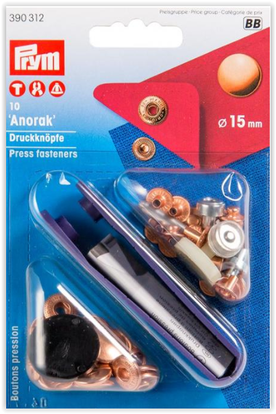 Prym NF-Druckknopf Anorak MS 15 mm verkupfert