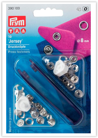 Prym NF-Druckknopf Jersey MS 8 mm silberfarbig
