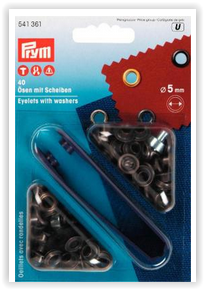 Prym Ösen und Scheiben MS 5,0 mm altmessing