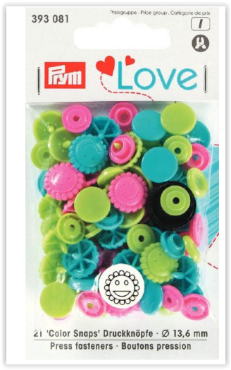 Prym Prym Love Druckknopf Color Blume 13,6mm