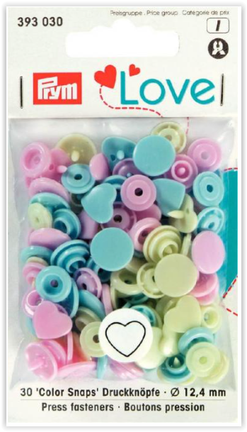 Prym Prym Love Druckknopf Color Herz 12,4mm