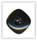 RAUTE KNOPF 2 LÖCHER 25mm schwarz