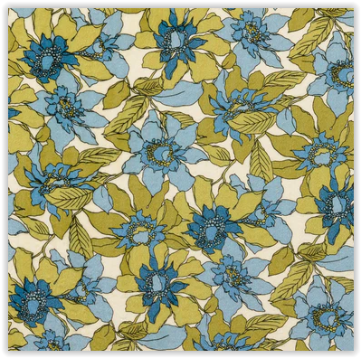 Seersucker Stoff Blume jeansblau