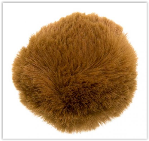 VENO Kunstpelz-Pompons mit Schlaufe 8x8cm