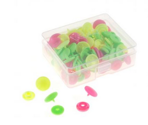 VENO VENO Snaps Set 30 Stück gelb, grün, pink sortiert